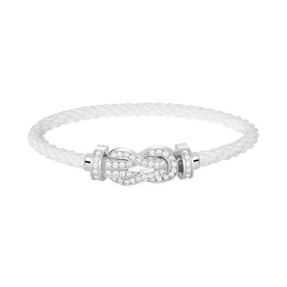 [baslovejewels]CHANCE LARGE 8 FIGURE BUCKLE FULL DIAMOND BRACELET SILVER