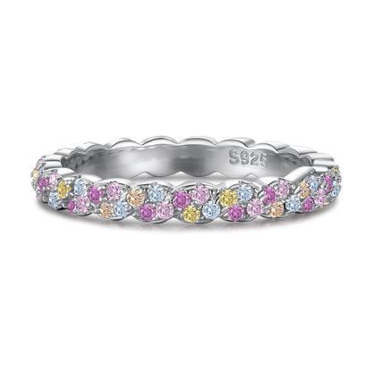 [AURORA]Dainty Ebullient Round Cut Daily Ring