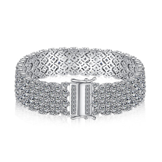 [baslovejewels]Ornate Elegant Round Cut Party Bracelet