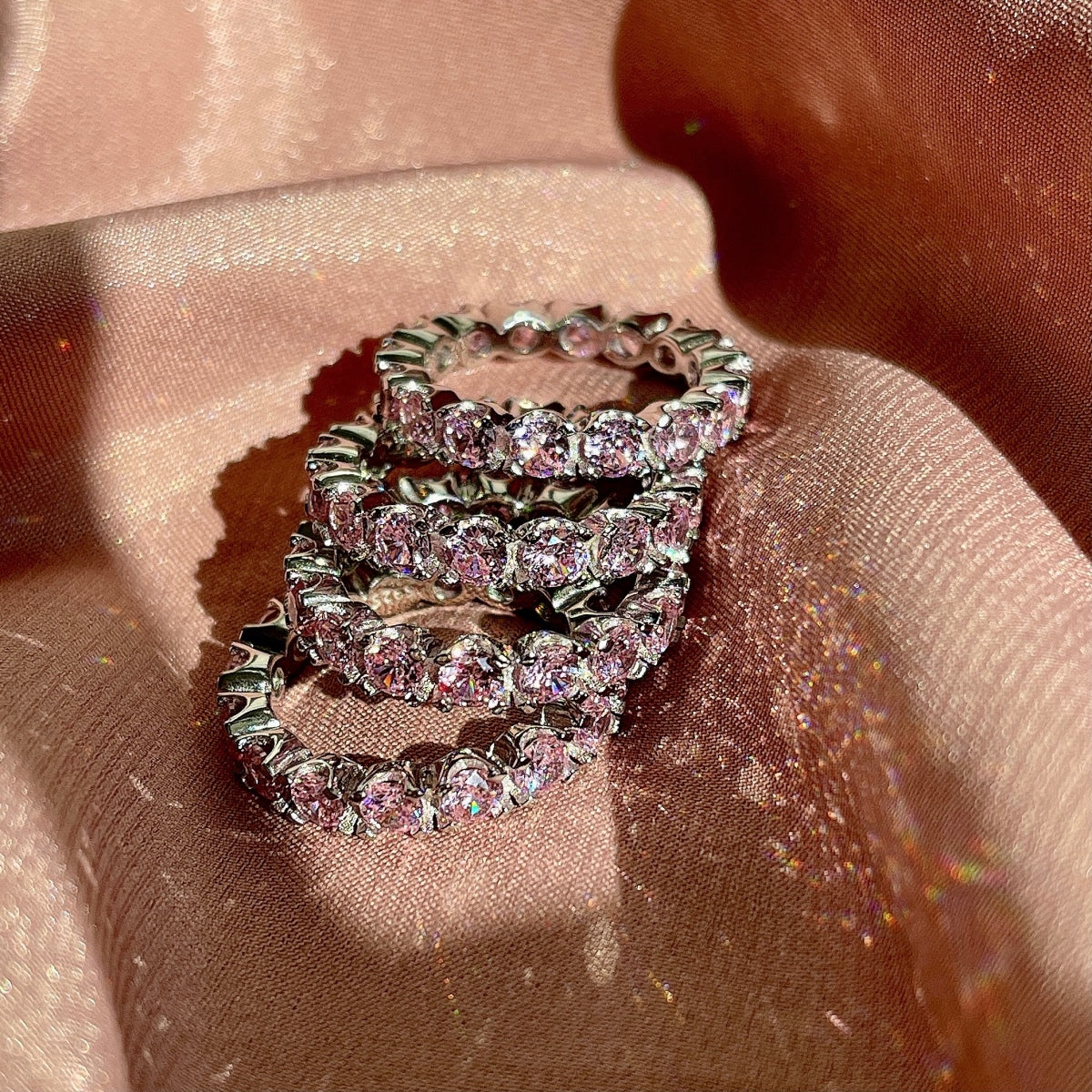 [AURORA]Eternity Round Cut Tennis Ring