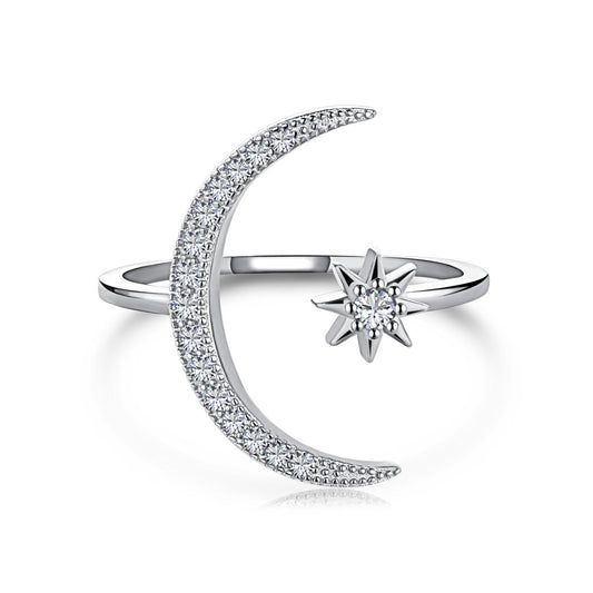 [baslovejewels]Eternity Moon & Star Ring