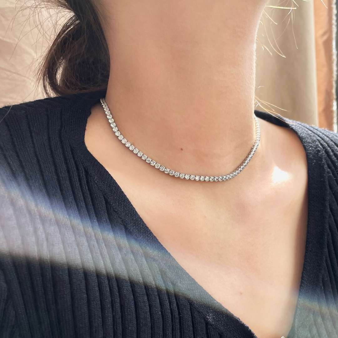 [baslovejewels]Elegant Tennis Chain Necklace