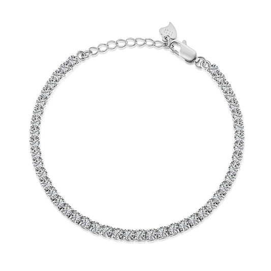 [baslovejewels]Sparkling Round Cut Daily Bracelet