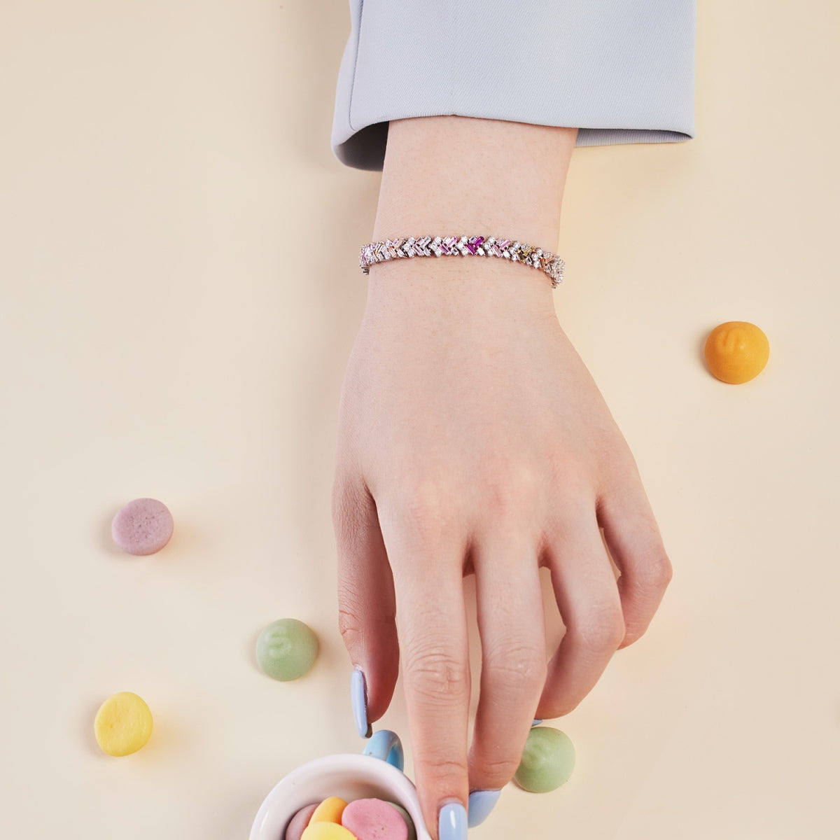 [AURORA]Dazzling Unique Multi Shape Daily Bracelet