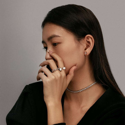 [baslovejewels]Elegant Tennis Chain Necklace