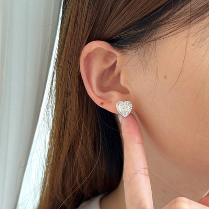 [baslovejewels]Sparkling Heart Shape Lover Earrings