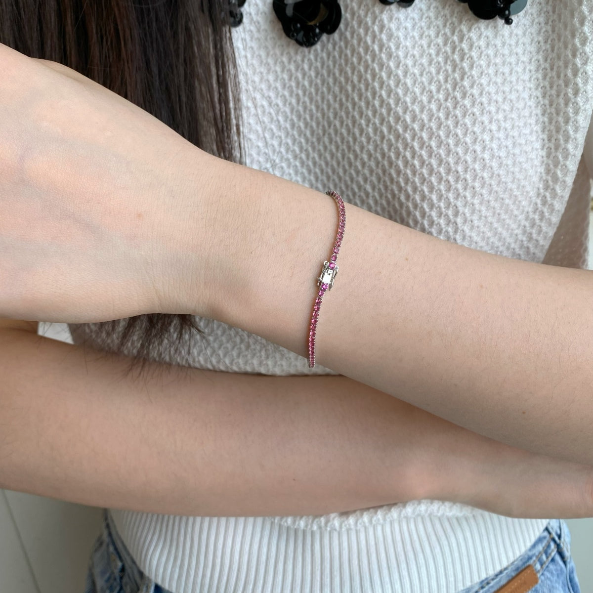 [AURORA]Dazzling Colorful Round Cut Daily Bracelet