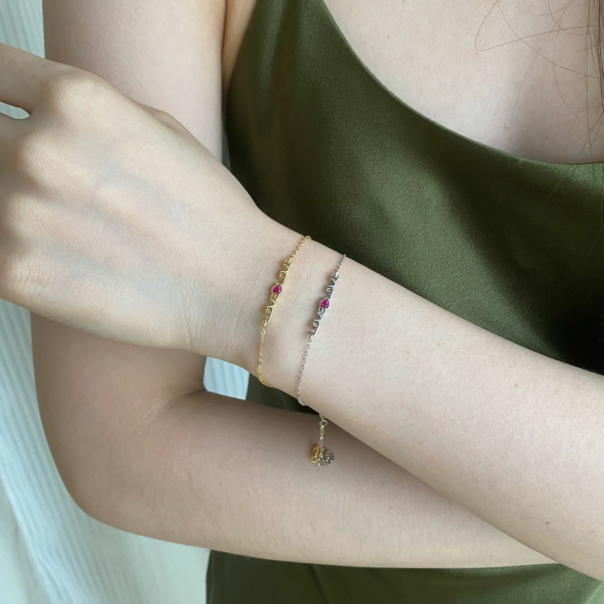 [AURORA]Romantic Heart Shape Lover Bracelet