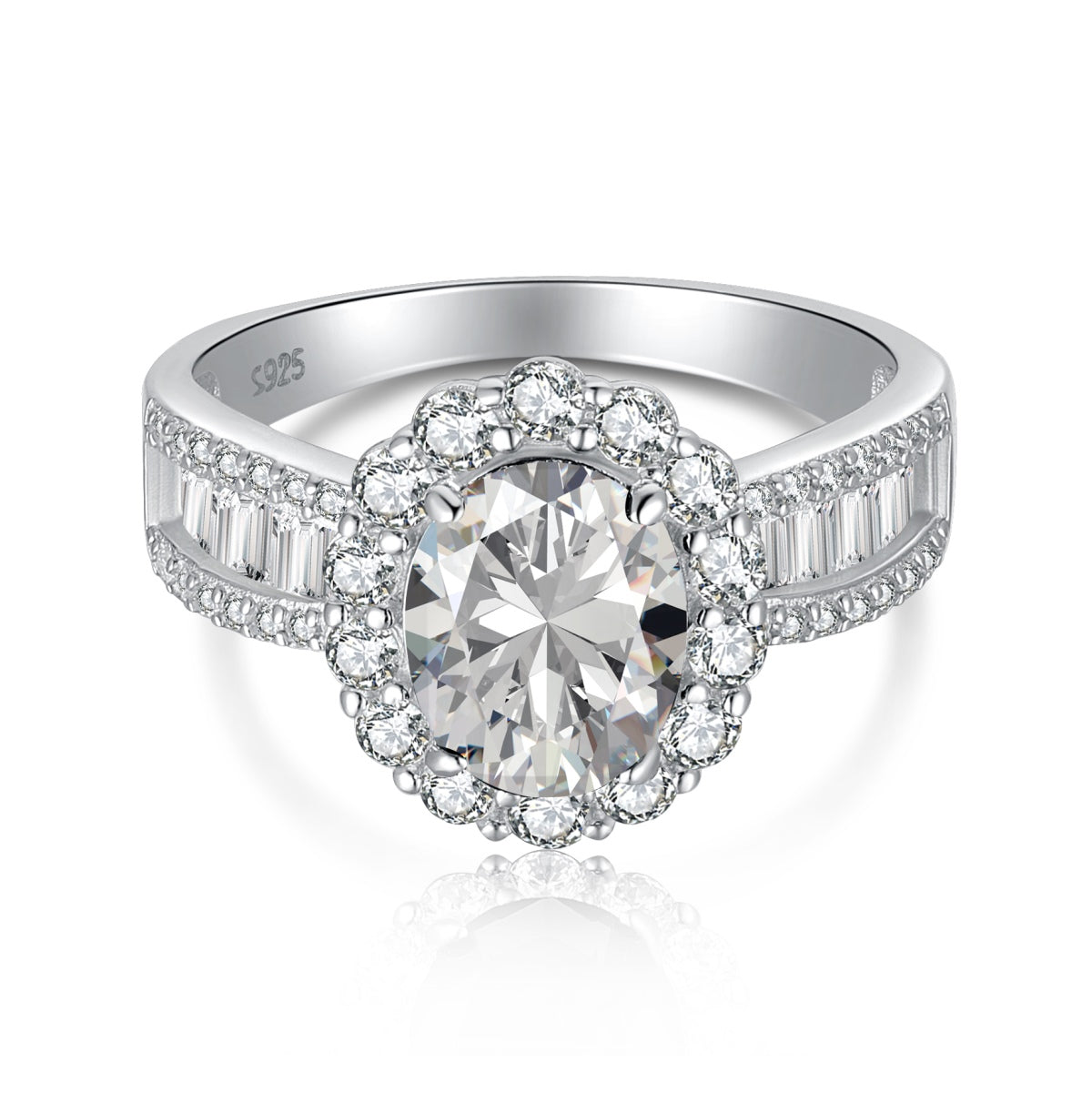 [baslovejewels]1.5 Carat Dazzling Charming Oval Cut Banquet Ring