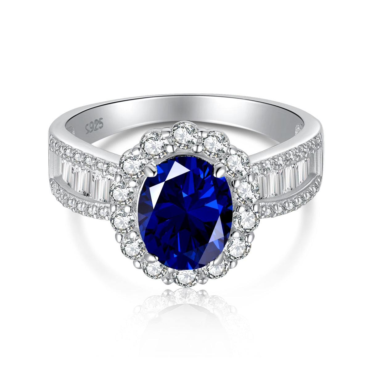 [baslovejewels]1.5 Carat Dazzling Charming Oval Cut Banquet Ring