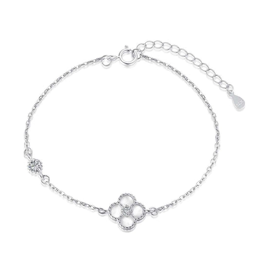 [baslovejewels]Delicate Four Leaf Clover Bracelet