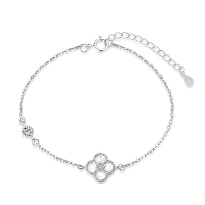[baslovejewels]Delicate Four Leaf Clover Bracelet