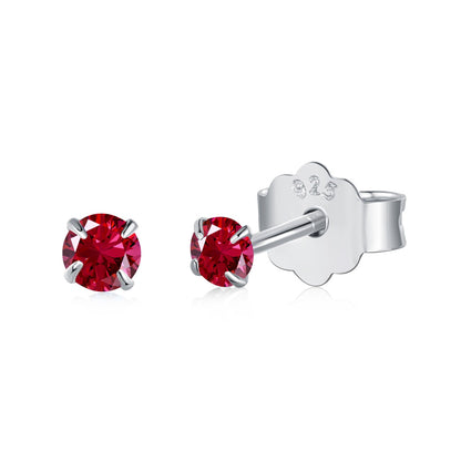 [AURORA]Delicate Solitaire Earrings
