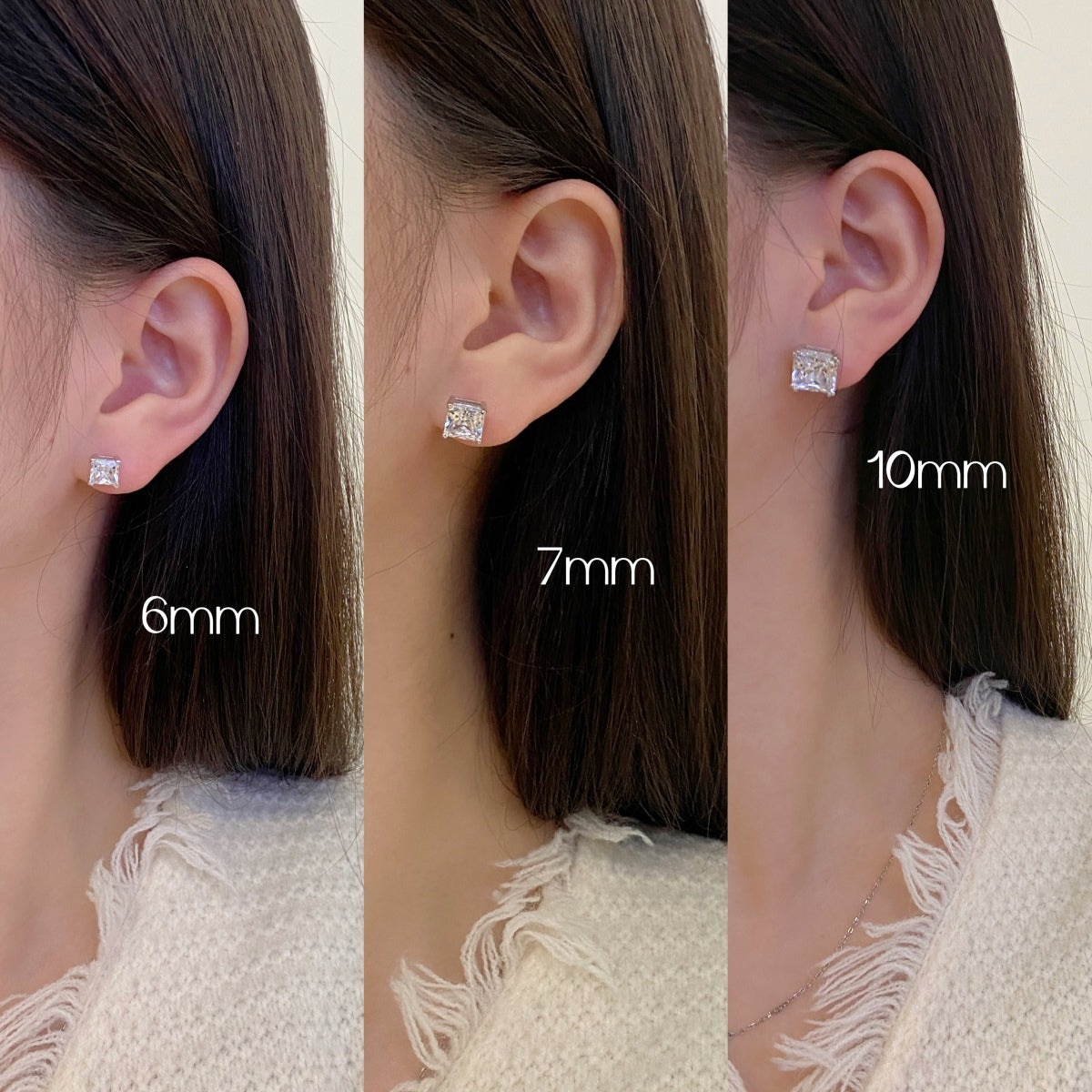 [baslovejewels]Delicate Square Shape Earrings