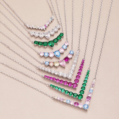 [baslovejewels]Dainty Colorful Heart Necklace