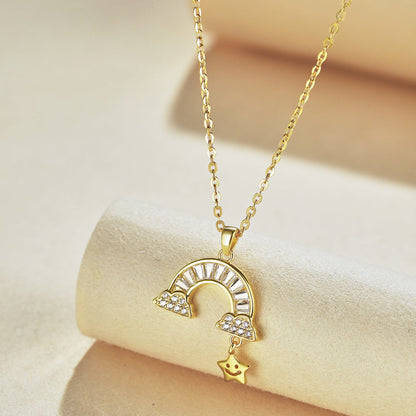 [AURORA]Unique Rainbow Star Necklace