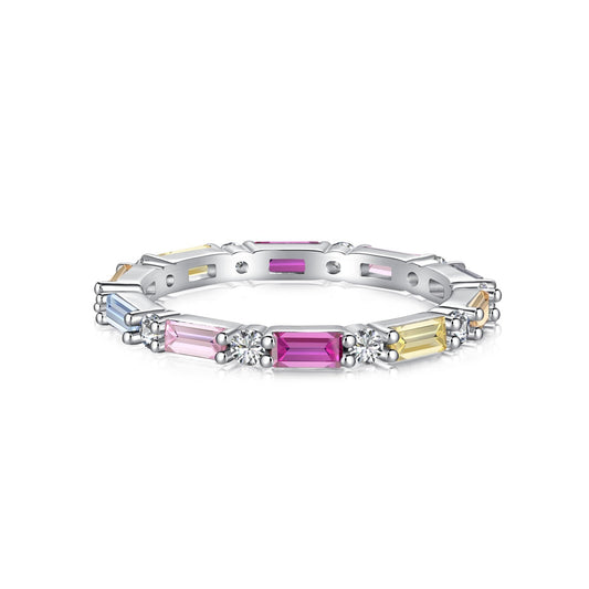[baslovejewels]Lively In Shades Elegant Radiant Cut Daily Ring