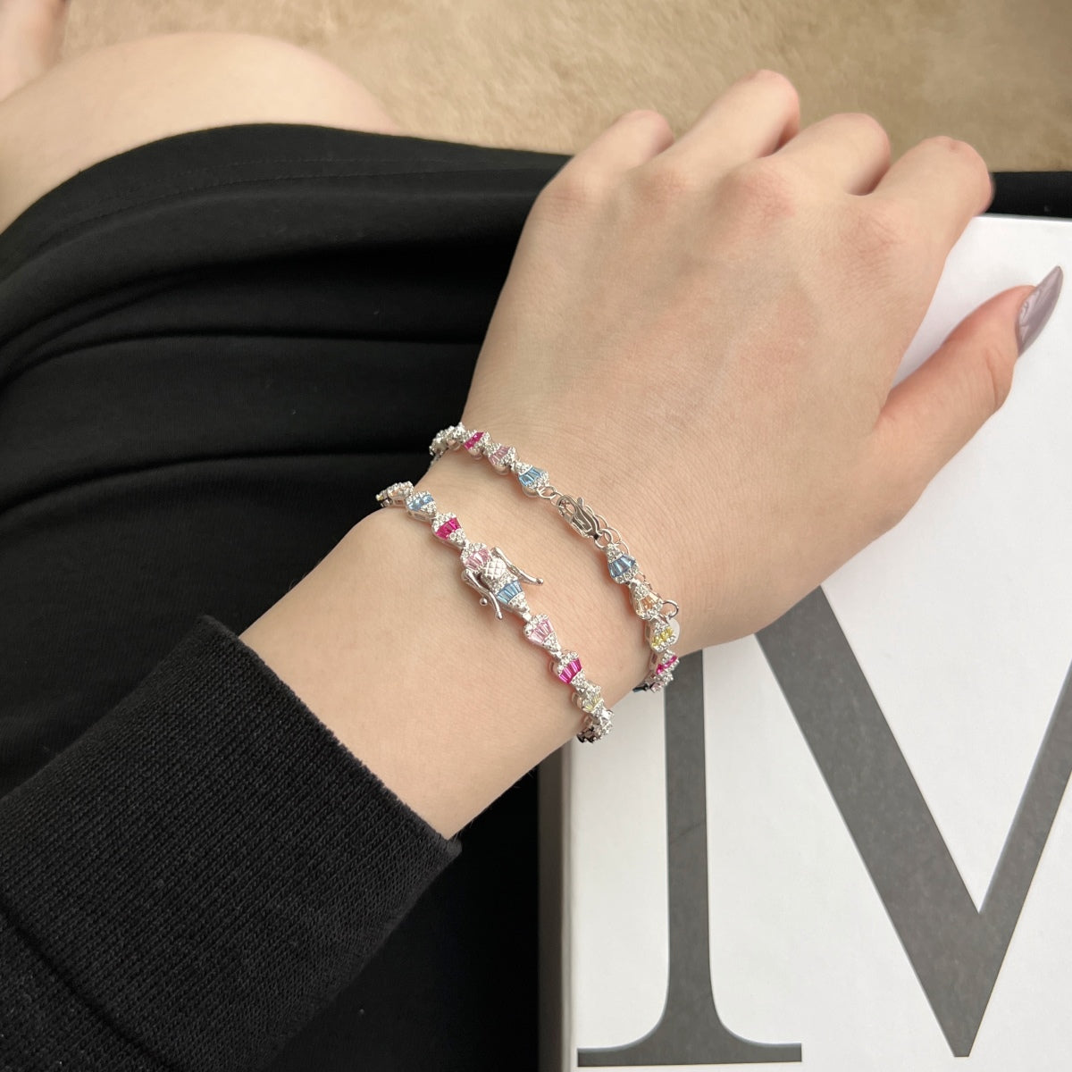 [AURORA]Radiant Water Drop Shape Daily Bracelet