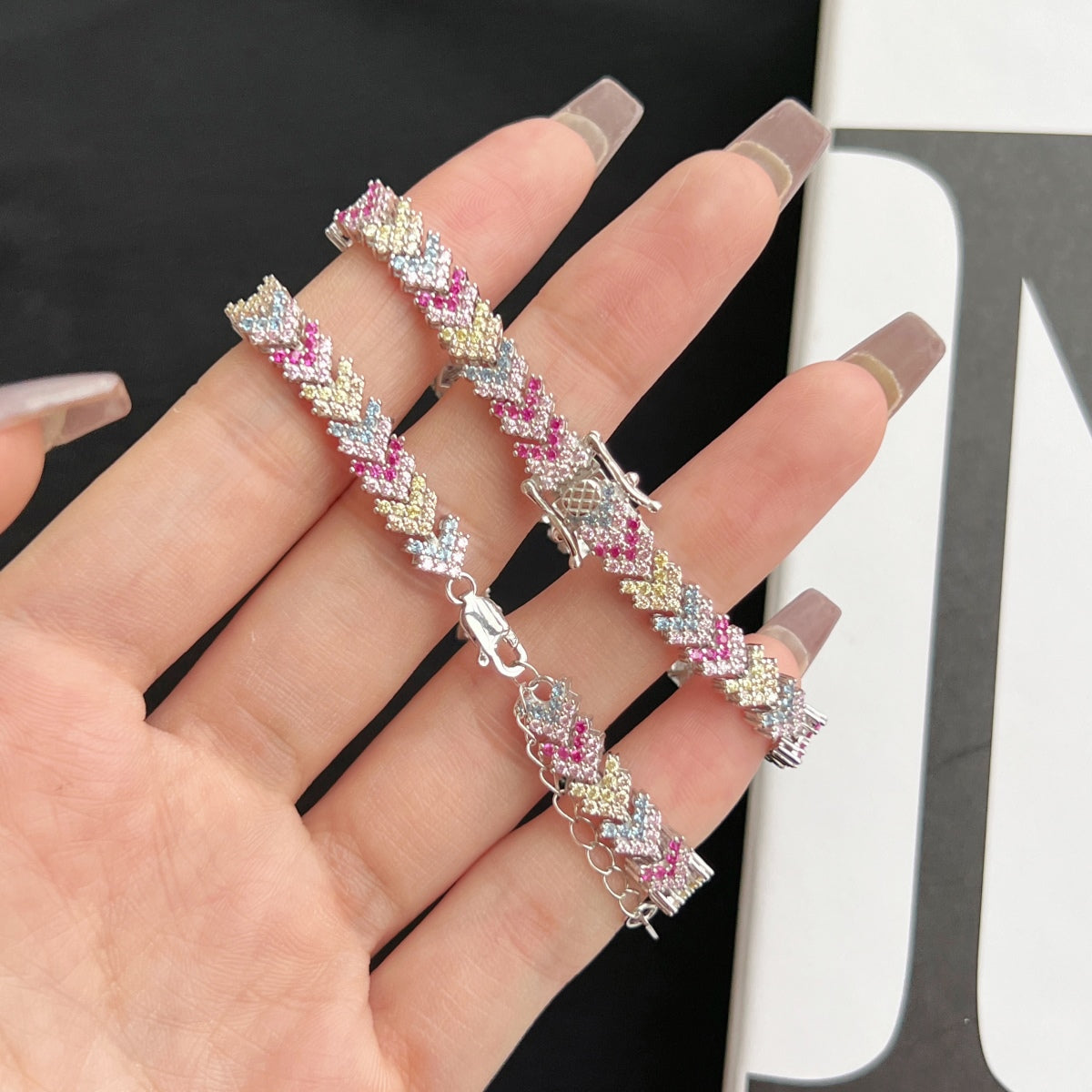 [AURORA]Ornate Sparkling Round Cut Party Bracelet