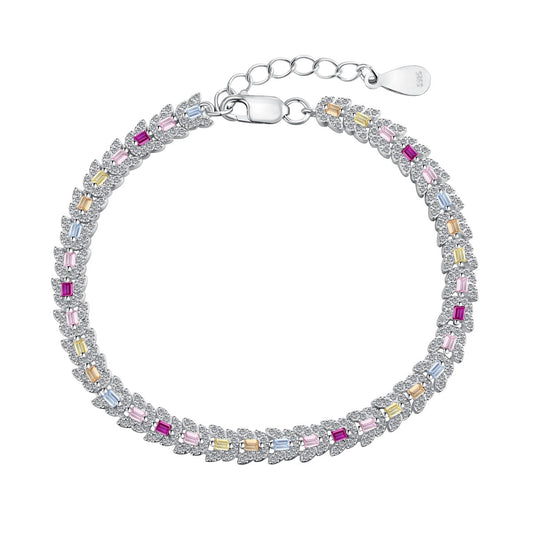 [baslovejewels]Delicate Colorful Multi Cut Daily Bracelet