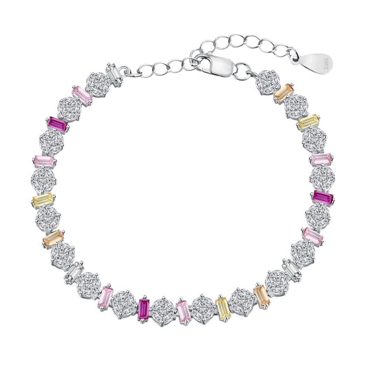 [baslovejewels]Radiant Colorful Round Shape Daily Bracelet