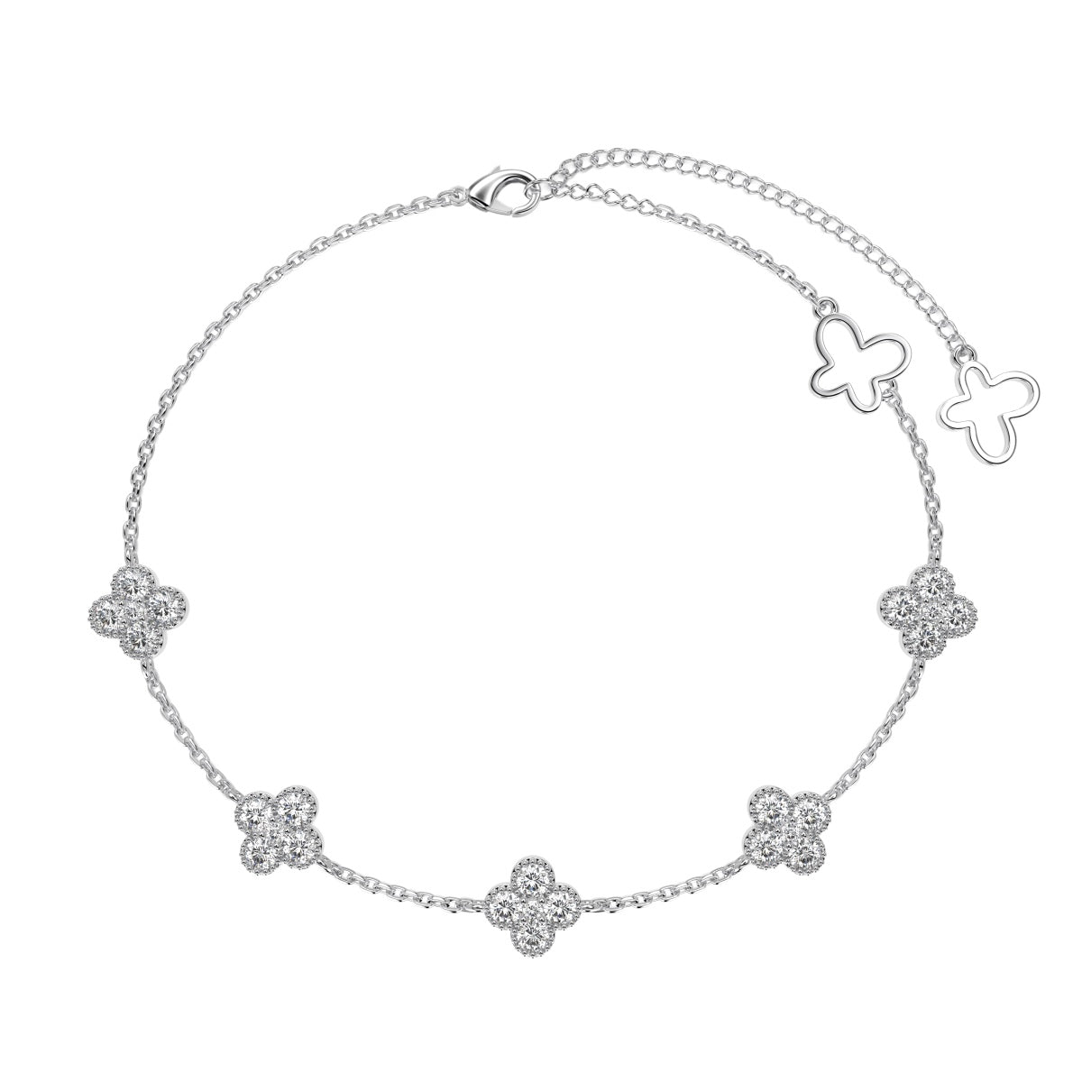 [AURORA]Four-Leaf Clover Hollow Butterfly Bracelet