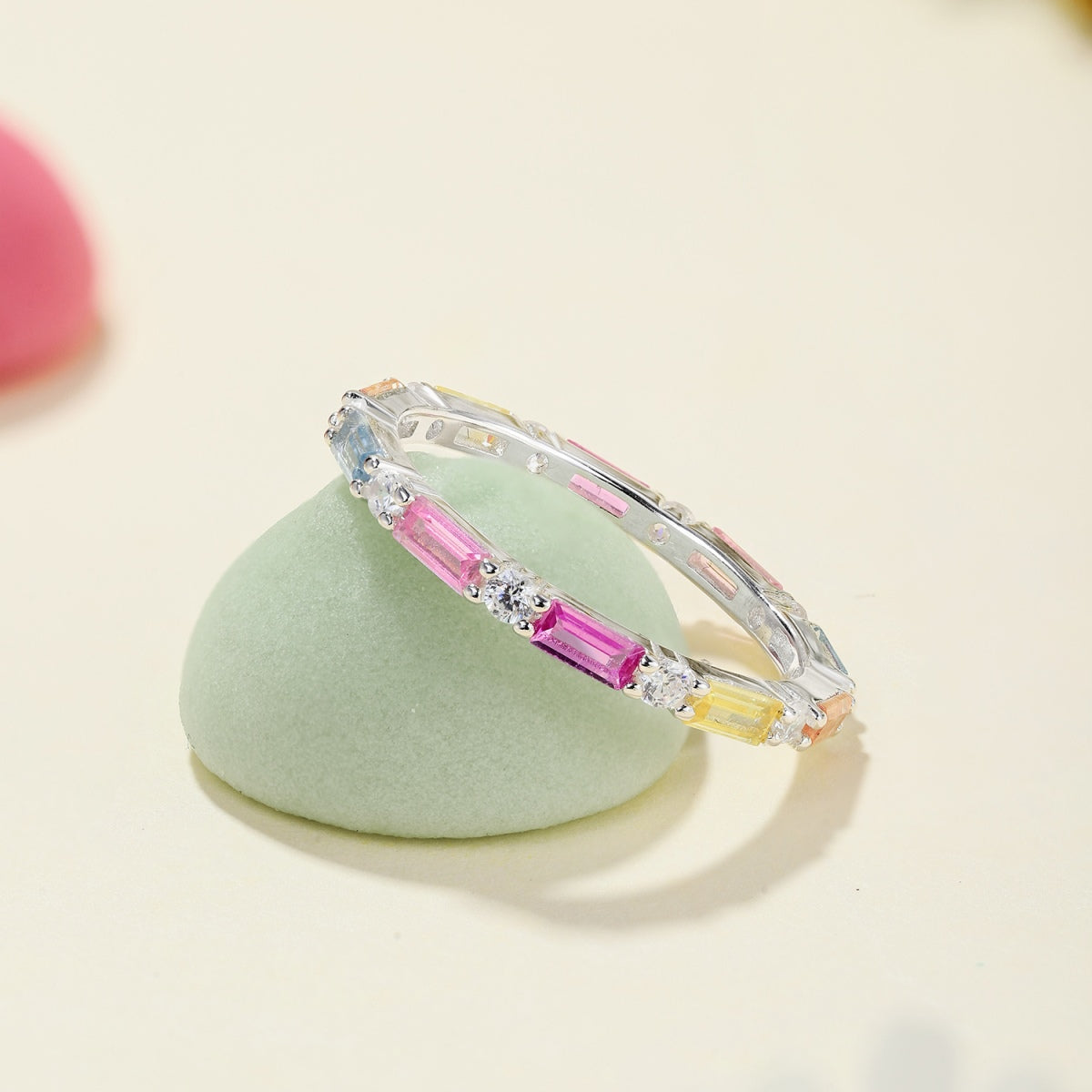 [AURORA]Lively In Shades Elegant Radiant Cut Daily Ring