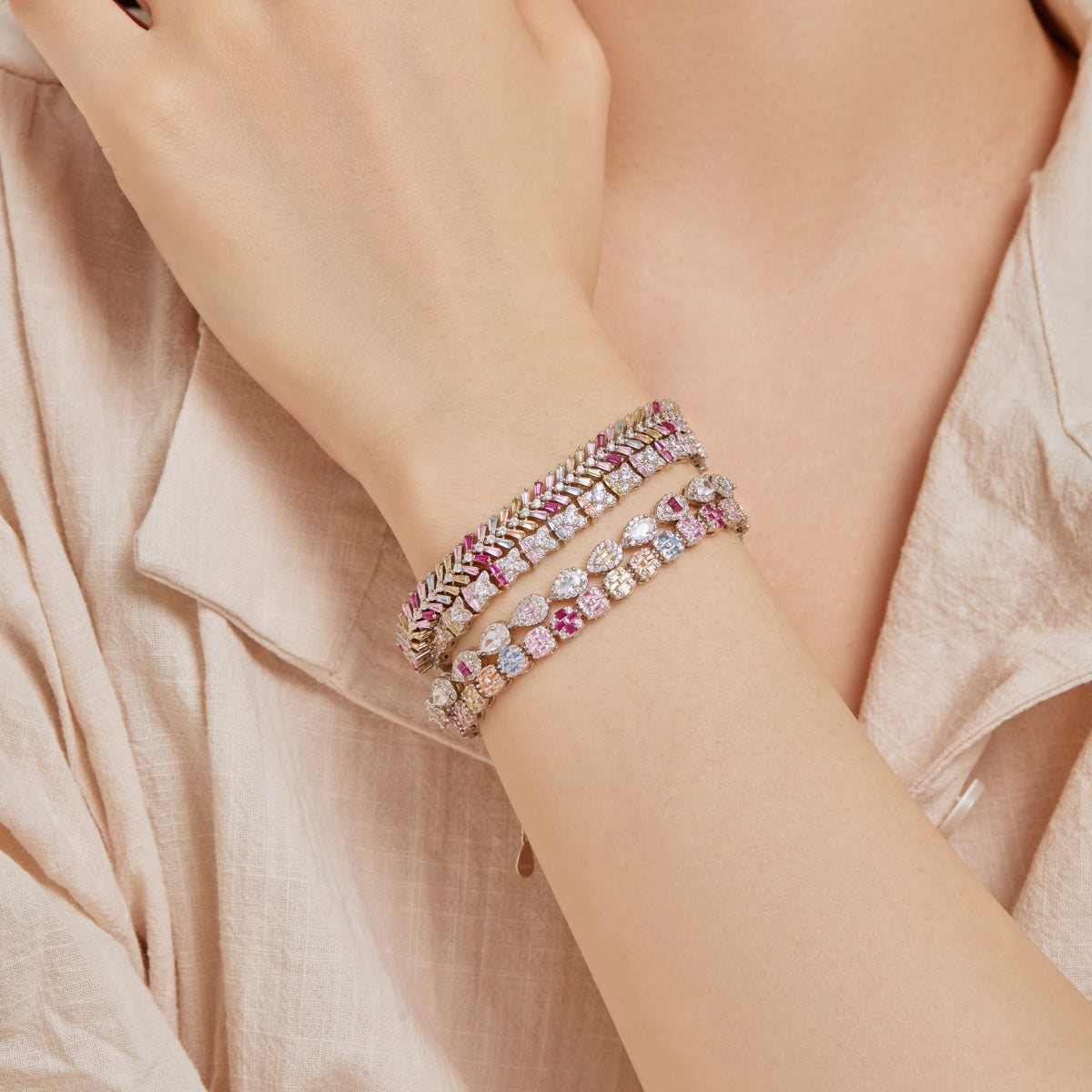 [AURORA]Unique Colorful Flower Shape Daily Bracelet
