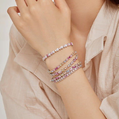 [AURORA]Delicate Colorful Multi Cut Daily Bracelet