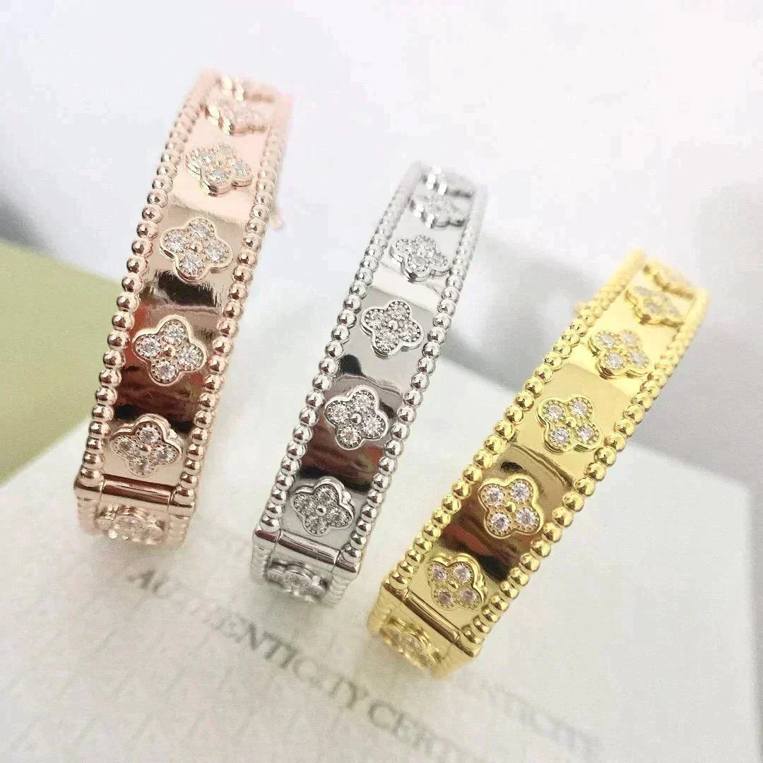 [AURORA]CLOVER BRACELET 8MM DIAMONDS