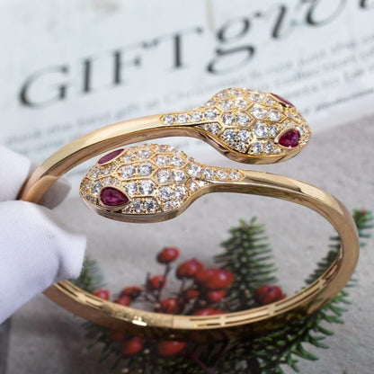 [AURORA]SERPENTI ARMBAND ROTGOLD DIAMANT DOPPELSCHLANGE