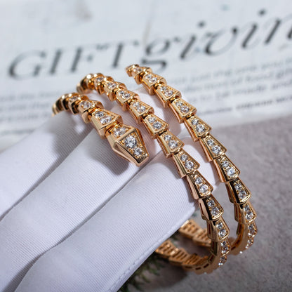 [AURORA]SERPENTI ARMBAND ROTGOLD DIAMANT DOPPELREIHIG