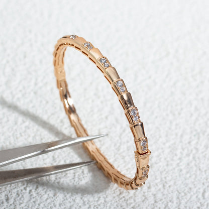 [AURORA]SERPENTI-ARMBAND ROSA GOLDDIAMANT