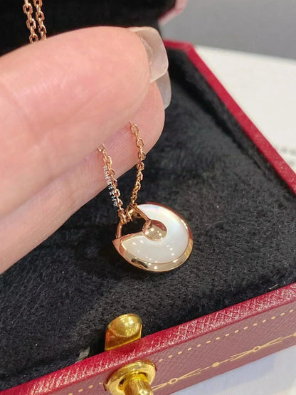 [AURORA]AMULETTE ROSÉGOLD MOP HALSKETTE
