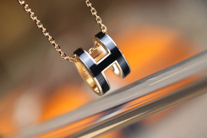 [baslovejewels]POP H PEDANT PINK GOLD