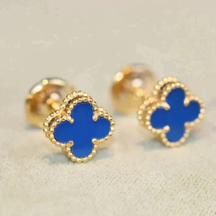 [AURORA]CLOVER MINI 9.5MM TURQUOISE EARRINGS