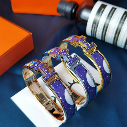 [baslovejewels]H STAR AND MOON BRACELET 12MM