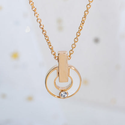 [AURORA]GARI HALSKETTE ROSA GOLD MOP