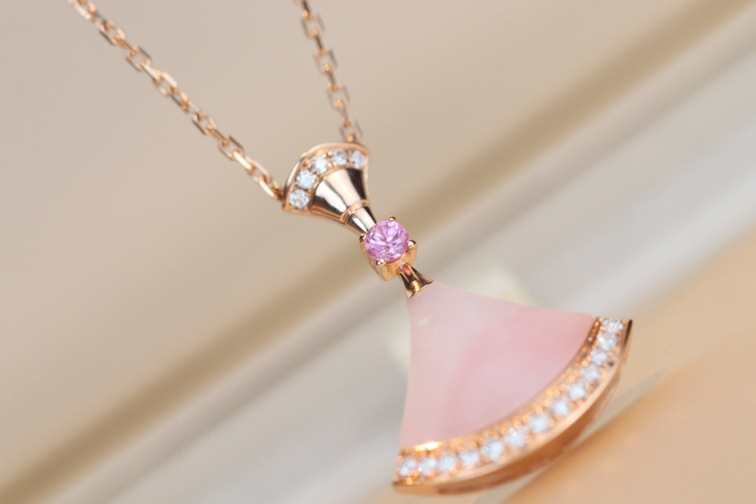 [AURORA]DREAM NECKLACE PINK MOP DIAMOND