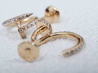 [AURORA]JUSTE EARRINGS 12.75MM PINK GOLD DIAMOND