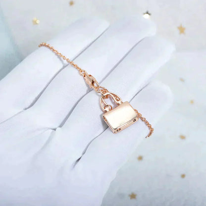[baslovejewels]AMULETTE PEDANT ROSE GOLD NECKLACE