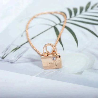 [baslovejewels]AMULETTE PEDANT ROSE GOLD NECKLACE