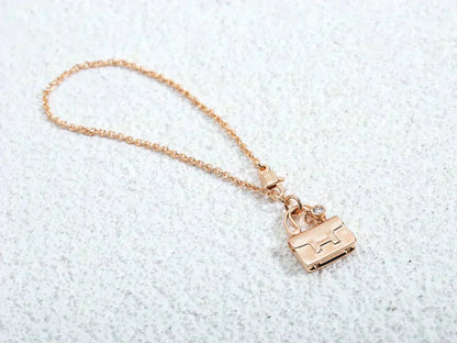 [baslovejewels]AMULETTE PEDANT ROSE GOLD NECKLACE