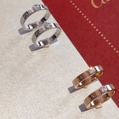 [オーロラ]ラブリング 3.6mm ビッグダイヤモンド1粒