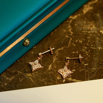 [baslovejewels]STAR DIAMONDS EARRINGS GOLD