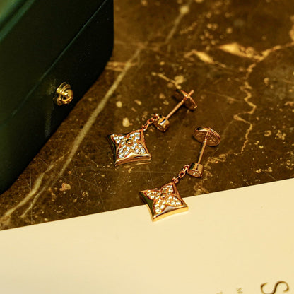 [baslovejewels]STAR DIAMONDS EARRINGS GOLD