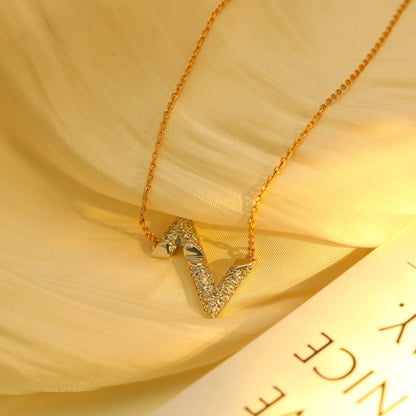 [baslovejewels]VOLT SILVER DIAMOND PEDANT NECKLACE