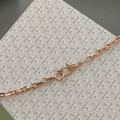 [AURORA]LUCKY SPRING 15 MOTIFS ROSE GOLD NECKLACE