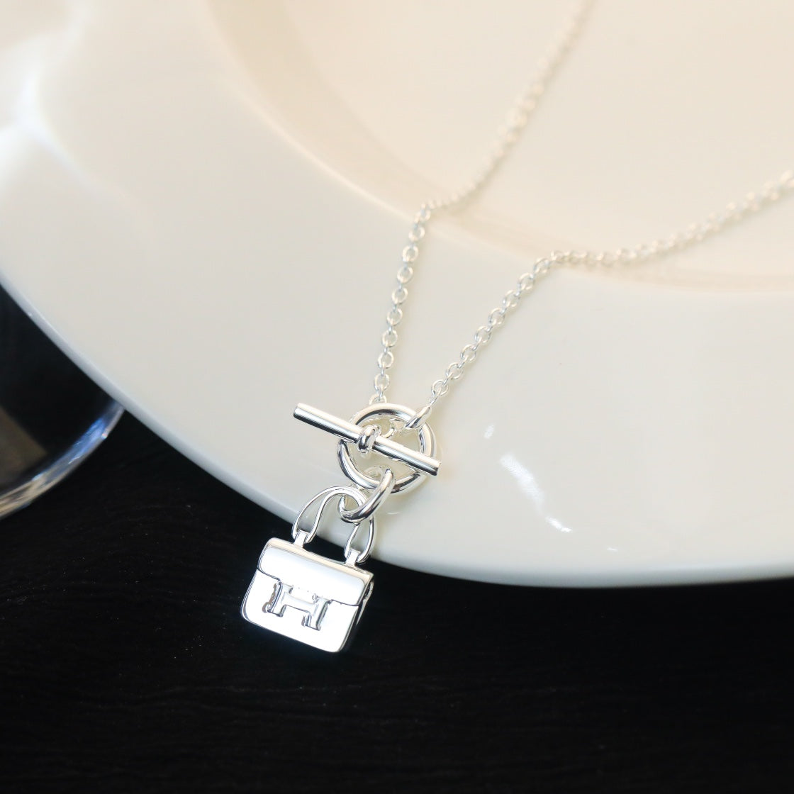 [baslovejewels]POP H PEDANT SILVER NECKLACE