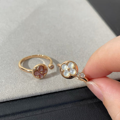 [baslovejewels]SUN 1 DIAMOND PINK MOP RING